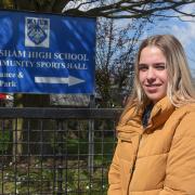 Community hero Sophie Baker, aged 16, who is raising money for charity by running after one of the teachers at Aylsham High School was diagnosed with a rare condition