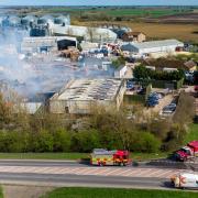 Firefighters have gained control of a major blaze at the Datashredder’s factory in Wimblington this evening (March 29).
