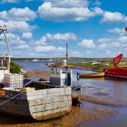 The picturesque harbour at Brancaster Staithe