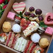 The Valentine's Day afternoon tea from the Orangery Tea Room in Ketteringhall Hall.