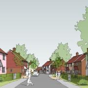An artist's impression of residential streets