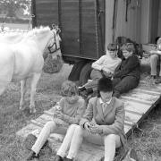 Youngsters enjoying a break at Thetford Horse show pic taken 6th june 1968
