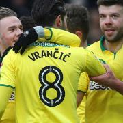 Mario Vrancic enjoys celebrating his first league goal for Norwich City, as they pip Reading at Carrow Road. Picture: Paul Chesterton/Focus Images