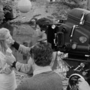 �The Shuttered Room� co-stars Carol Lynley and Oliver Reed on set at Hardingham. Photo: Anglia TV/East Anglian Film Archive