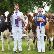 Dairy champions, left to right, John, Louise and Christine Smith. Picture: GREGG BROWN