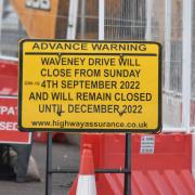 Waveney Drive in Lowestoft will close again on Sunday, September 4.