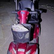 The mobility scooter which was stopped in Lowestoft last night