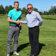 Joel Wille, left, with Adrian Hurst, managing director at Tydd St Giles Golf and Leisure Estate.