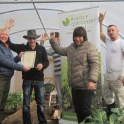 Barry Stone at John Room House's polytunnel.