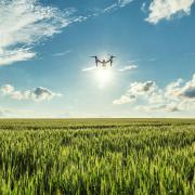 Drones allow farmers to easily survey land and monitor crop health and soil conditions.