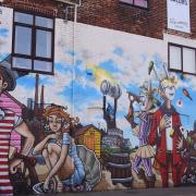 The new street art at Lacons Brewery in Great Yarmouth. Picture: DENISE BRADLEY
