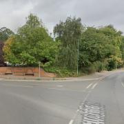 The location of the crash in Hethersett this morning.