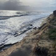 Coastal erosion at Hemsby, near Great Yarmouth