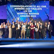 Winners celebrating at the Norfolk Business Awards 2022