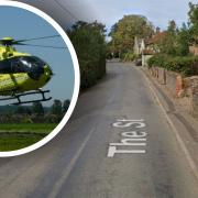 A motorcyclist was airlifted to hospital after being seriously injured in a crash in south Norfolk