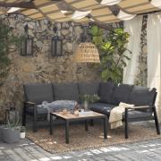 With the Panama corner set, you can create a stylish outdoor living space perfect for alfresco dining and relaxed gatherings.