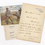 A letter Prince Albert, later George VI, wrote to thank his doctor for a box of golf balls, which is among a previously unseen collection coming up for auction