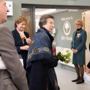 The Princess Royal speaks with Breckland Council CEO Maxine O'Mahony during her visit to Elm House in Thetford