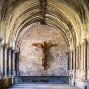 The new crucifix installed in the Cloister at Norwich Cathedral - Picture: Norwich Cathedral (Bill Smith)