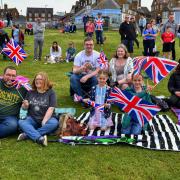 In Hunstanton, a big screen was put up on The Green