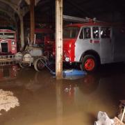 Norfolk Fire Museum had to call one of its vintage engines into action after it was hit by flash flooding