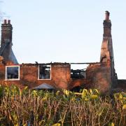 The devastation after a fire broke out at The Moor in Reepham in December 2019