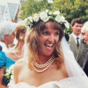 Jackie Higham on her wedding day
