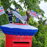 Bev Mayhew from Harleston made a postbox topper for Armed Forces Day