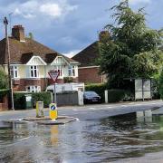South Wootton Lane at the junction with the A148 has flooded shortly after major drainage works were completed