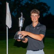 Amateur ace Ed Featherstone with the silverware after his two-stroke win in the Norfolk Elite Amateur Championship.