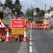 Roadworks at the Heartsease roundabout