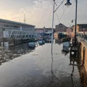 Coastal communities along the Norfolk coast were hit by high-tide flooding, including Wells