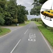 A man was taken to hospital by air ambulance after suffering life-changing injuries