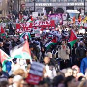 A man from Norfolk was arrested at a pro-Palestine march in London