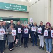 Abbey Estate residents gathered to voice their concerns at a Breckland Council meeting