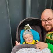 Norwich City columnist with his son, Finnick