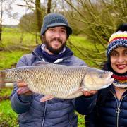 Angling at the top of its game... this amazing chub held by Robbie Northman and Enoka came after three weeks baiting and 17  blank sessions