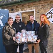 The Station Bakery recently opened in Reepham - L-R Charlie Wood, Simon Chipperfield, Nick Henry and Martha Clapton Picture: Sonya Duncan