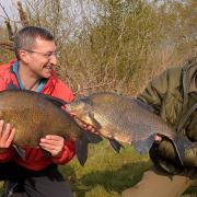 JG and Lee Cartwright with two superb Kingfisher bream
