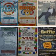 Series of posters made by some of the form groups, advertising their enterprises