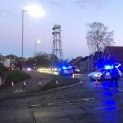 The scene in Watton on Friday night after an explosive ordnance device was found Picture: Kinga Skowronek