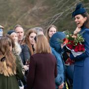 Members of the royal family are meeting and greeting well-wishers at Sandringham