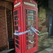 North Walsham's last remaining red telephone box has been vandalised