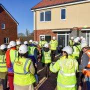 Councillors visited the Salter's Road site in January to see the completed King's Lynn homes