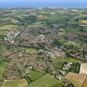 An aerial view of North Walsham