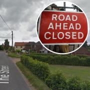Hevingham has been cut in half after The Street was closed due to a burst water main