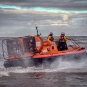 A hovercraft was used to rescue a stranded group in Thornham