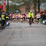 Runners set off at the start of the Valentine's 10K