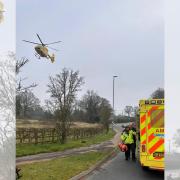 An air ambulance was called to the crash near Harleston (Photo: Supplied)
