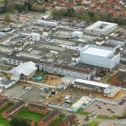 A birds-eye view of the James Paget Hospital in Gorleston where a new unit with operating theatres